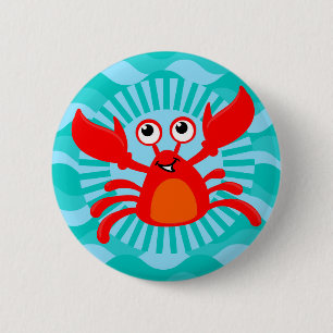 Cute Crab - Nautiska fisksjön Knapp