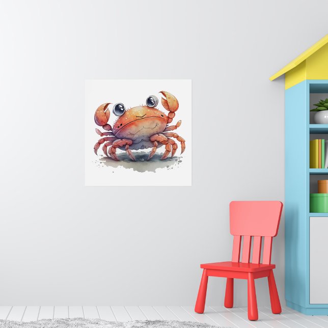 Cute Crab Poster (Barnkammare 1)