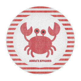 Cute Crab - Red & White Rand Personlig