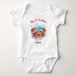 Cute Crab (sommarvakation) Beach Namn T Shirt
