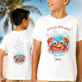 Cute Crab Summer Vacation Crabbing Sea Namn T Shirt