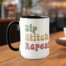 Cute Crafter Crochet Knitting Sewing Mugg