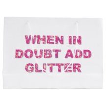 Cute Crawing Quote Rosa Glitter