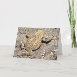 Cute Crawling Toad-hälsningskort Kort