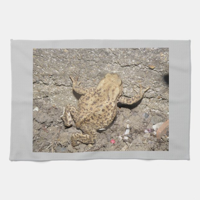 Cute Crawling Toad Kitchen Towel Kökshandduk (Horisontell)