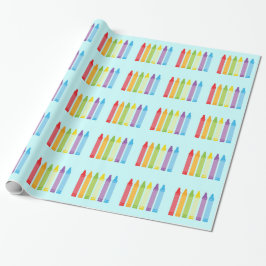 Cute Crayon Wrapping Papper Presentpapper