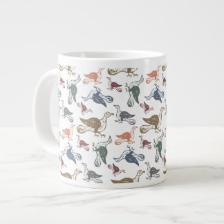 Cute Crazy Bird Mönster - Bird Watchers futtiga Jumbo Mugg
