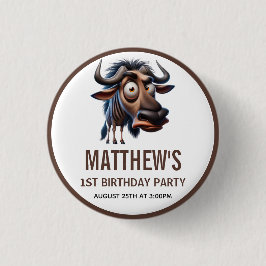 Cute Crazy Cheetah Farm Theme 1st Birthday Knapp