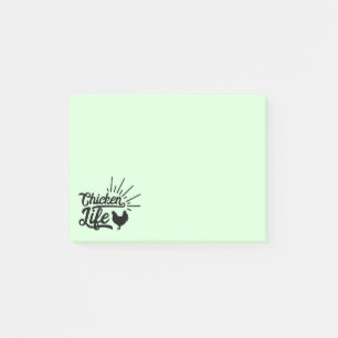 Cute Crazy Chicken Dam Farm Farmer Tupp Post-it Block