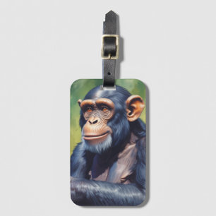 Cute Crazy Funny Chimpanzee Bagagebricka