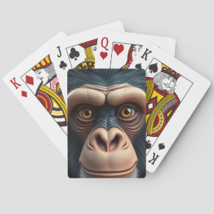 Cute Crazy Funny Chimpanzee Casinokort