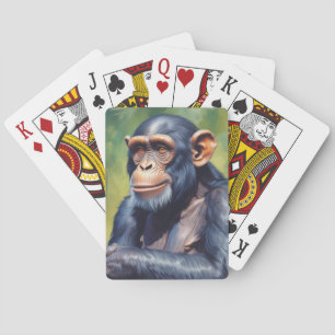 Cute Crazy Funny Chimpanzee Casinokort