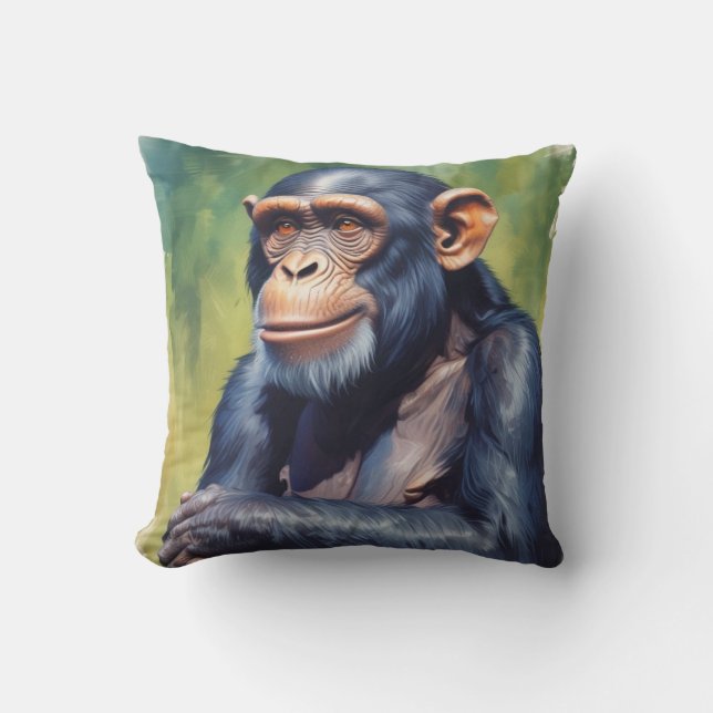 Cute Crazy Funny Chimpanzee Kudde (Framsida)