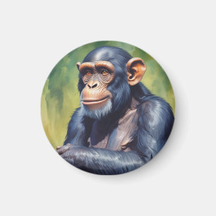 Cute Crazy Funny Chimpanzee Magnet