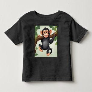 Cute Crazy Funny Chimpanzee Tecknad T Shirt