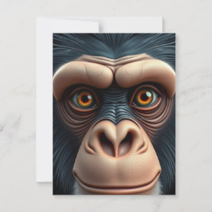 Cute Crazy Funny Chimpanzee Vykort