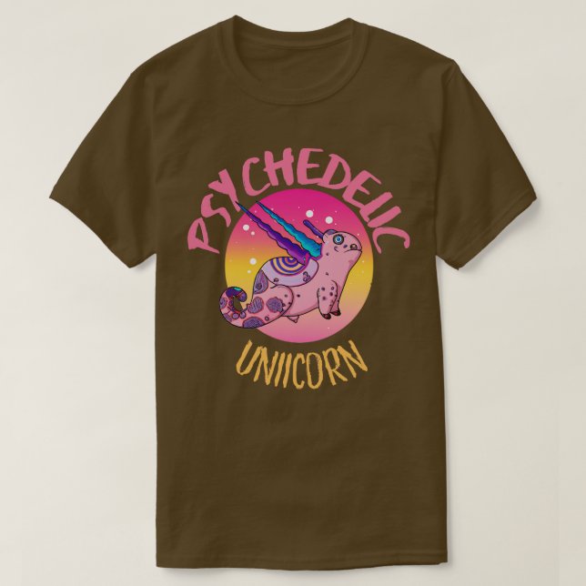 Cute Crazy Psycedelic Unicorn Artwork 3 T Shirt (Design framsida)