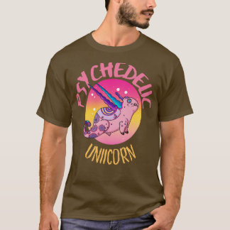 Cute Crazy Psycedelic Unicorn Artwork 3 T Shirt