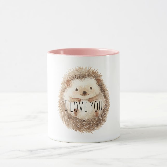 Cute Cream Hedgehog Mugg (Center)