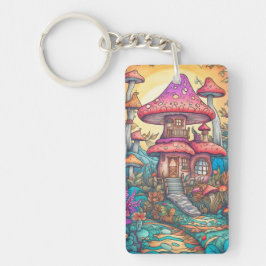 Cute Creative Mushroom Hut Illustration