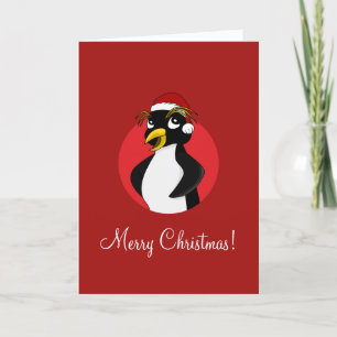 Cute creed Pagguin Julen tecknad Helgdag Helgkort