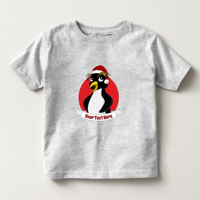 Cute creed Pingguin jul tecknad Småbarn T-s T Shirt (Framsida)