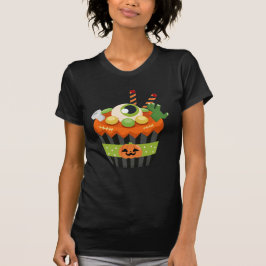 Cute & Creepy Halloween Cupcoa med en Big Eyeball T Shirt