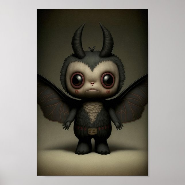 Cute & Creepy Little Mothman Boy Poster (Framsidan)