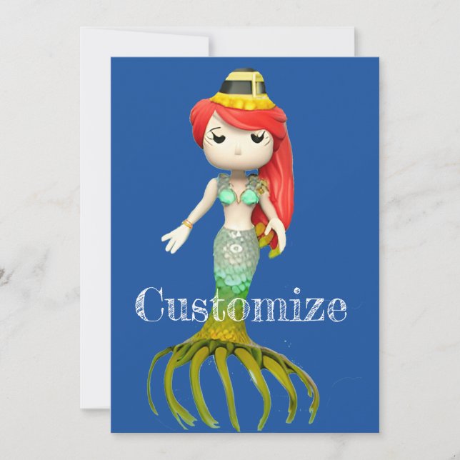 Cute Creepy Sjöjungfru Witch Thunder_Cove Inbjudningar (Framsida)