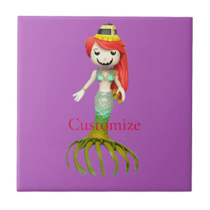 Cute Creepy Sjöjungfru Witch Thunder_Cove Kakelplatta