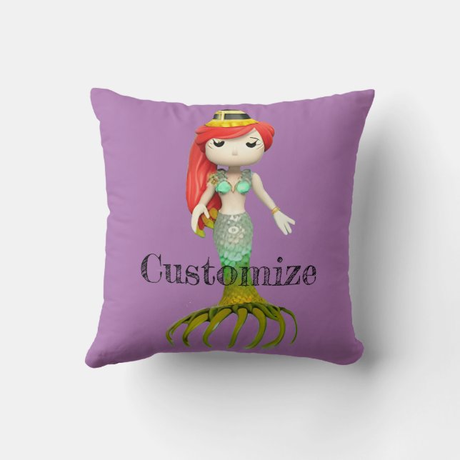 Cute Creepy Sjöjungfru Witch Thunder_Cove Kudde (Baksida)