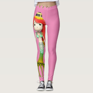 Cute Creepy Sjöjungfru Witch Thunder_Cove Leggings