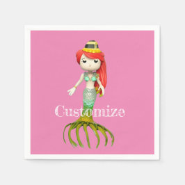 Cute Creepy Sjöjungfru Witch Thunder_Cove Pappersservett