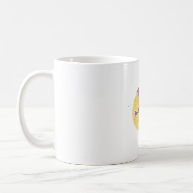 Cute Crescent Måne säger Bra Natt Kaffemugg (Vänster)