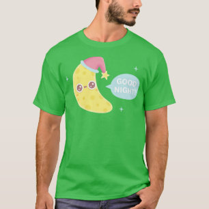 Cute Crescent Måne säger Bra Natt T Shirt