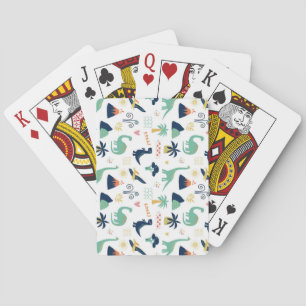 Cute Cretacous Period Tecknad Teckning Casinokort
