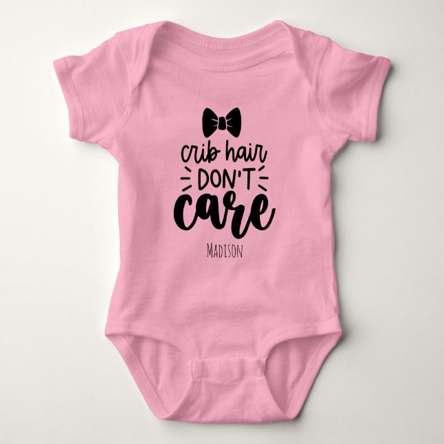 Cute Crib Hair Dont Care Personlig T Shirt (Framsida)