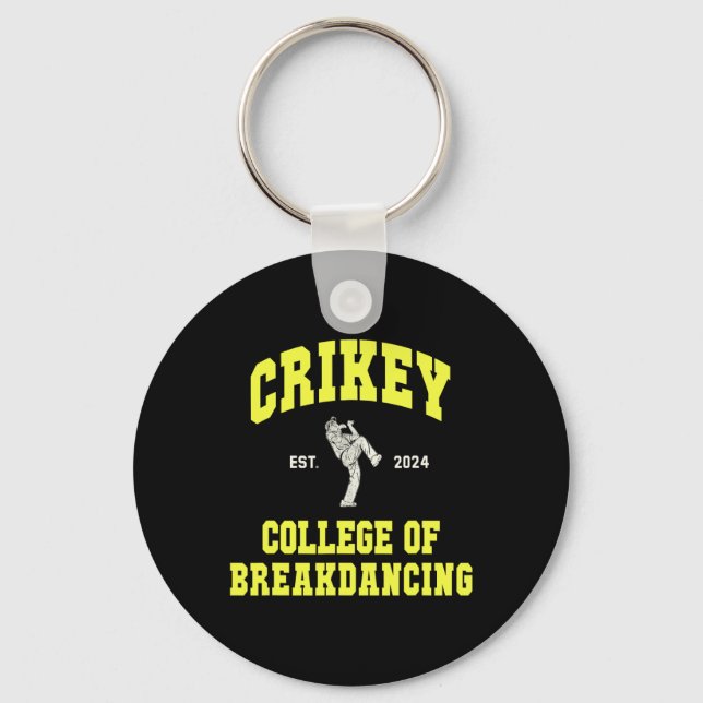 Cute Crikey College of Breakdans Breakdans Dan Nyckelring (Framsida)