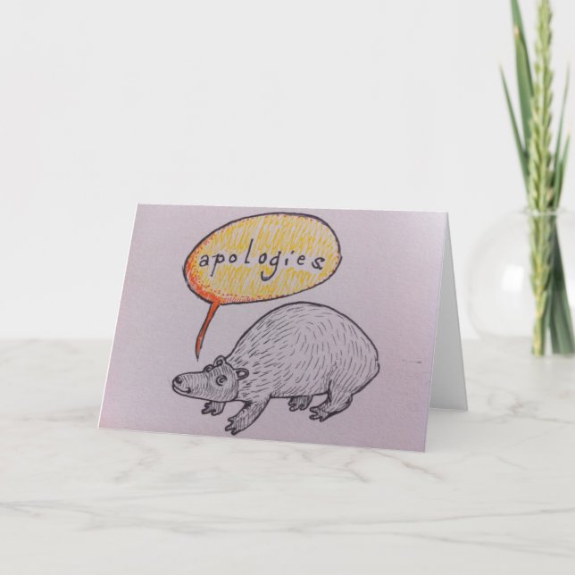 Cute Critter-apologi Kort (Framsida)