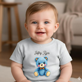 Cute Crochet Bear Personalized  T Shirt