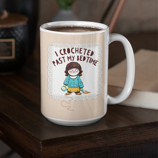 Cute Crochet Doll Yarn Doily Kaffemugg (Skapare uppladdad)