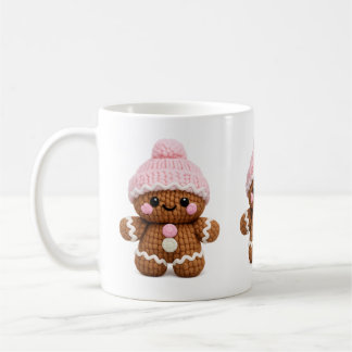 Cute Crochet Gingerbread Mug Cake Character Coffee Kaffemugg