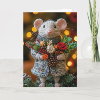 Cute Crochetetetyren Råtta Helgkort