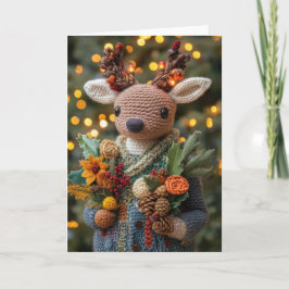 Cute Crochetetyp-Hjort Helgkort