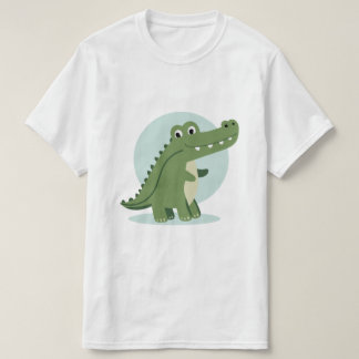Cute crocodile character t shirt