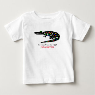 Cute Crocodile - Endangered animal grafik - T Shirt