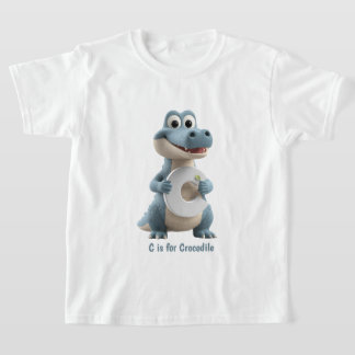 Cute Crocodile Kids T-Shirt | C is for Crocodile A