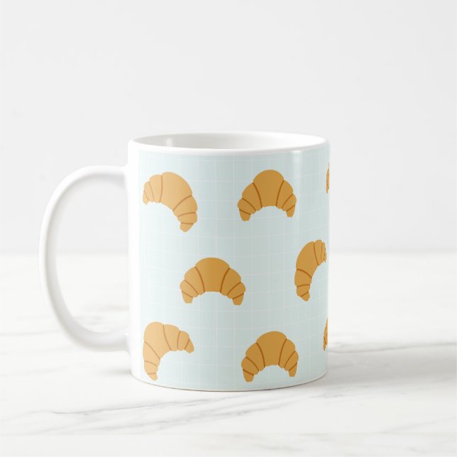 Cute Croissant Coffe Mugg (Vänster)