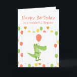 Cute Crokodile Animal Underbar Grandson Barns föde Kort<br><div class="desc">Cute Crocodile Roligt Animal Children Barns födelsedag för din Underbara morson för djur,  natur eller vilda djur och växter i fläkt. Könsneutralt sött djur. Crokodile Roligt Animal com</div>