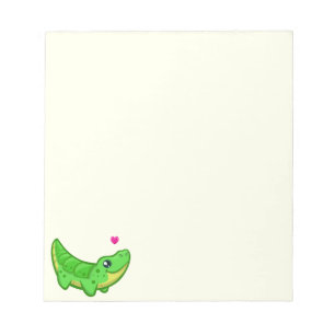 Cute crokodile kärlek kawaii-tecknader anteckningsblock